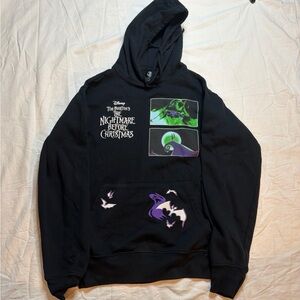 Nightmare Before Christmas Men's and Big Men's Front Back Graphic Hoodie Size XS